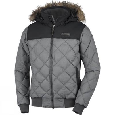 Chaqueta Bomber Columbia Dechen Hombre Gris / Negras - Chile LQG678432